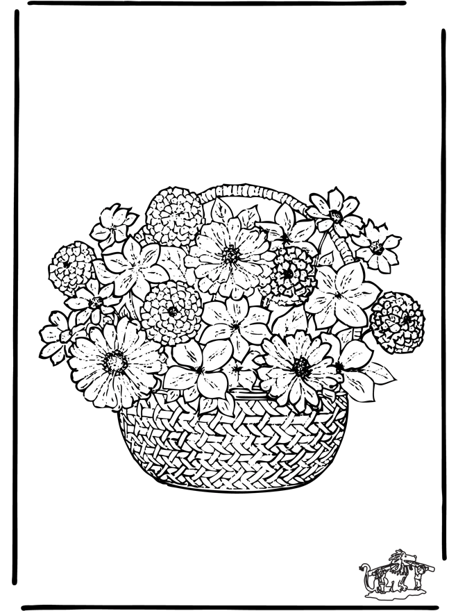 Flower Coloring Pages For Adults - Flower Coloring Page