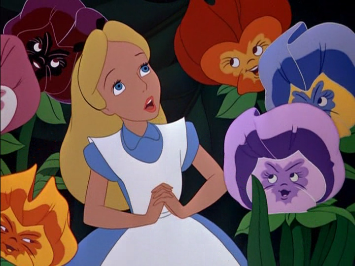Cartoon Characters and Animated Movies: Alice in Wonderland Flowers