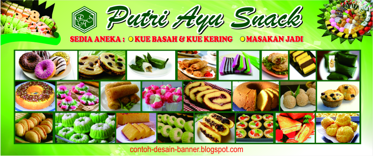 Spanduk Aneka Kue Putri Ayu Snack