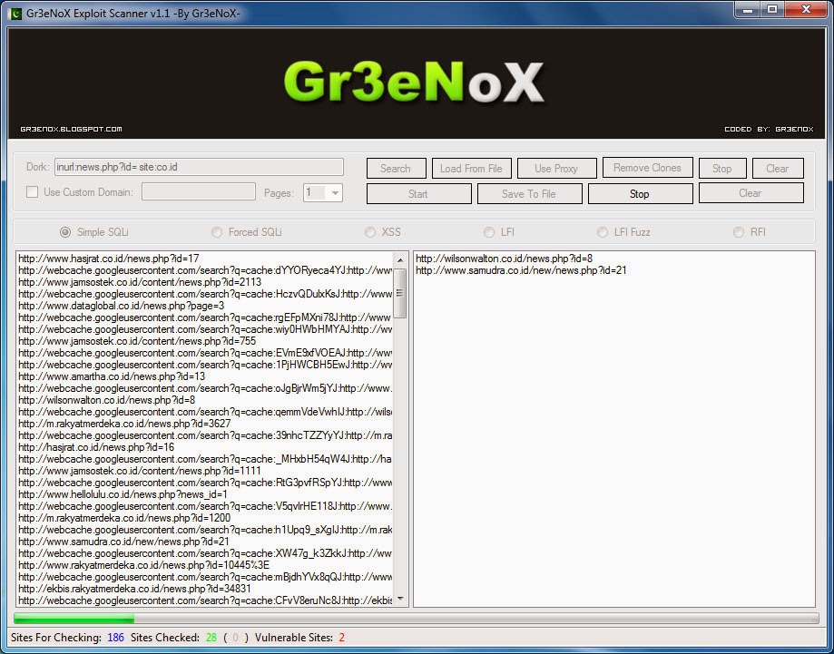 Gr3eNoXExploitScannerV1.1 Blog Newbie