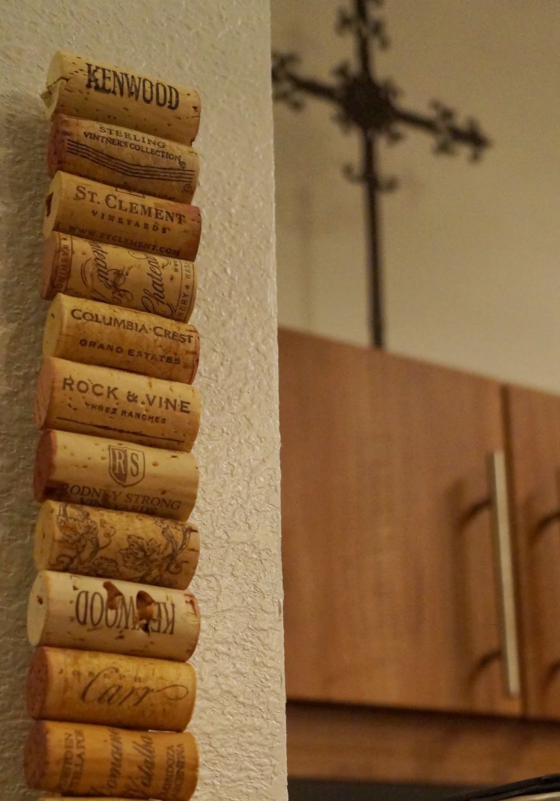 One Lake Two vertical wine cork board