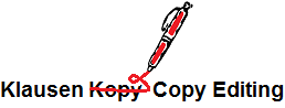 Klausen <strike>Kopy</strike> Copy Editing & Consulting
