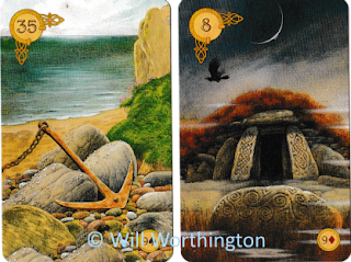Celtic Lenormand anchor burial mound coffin
