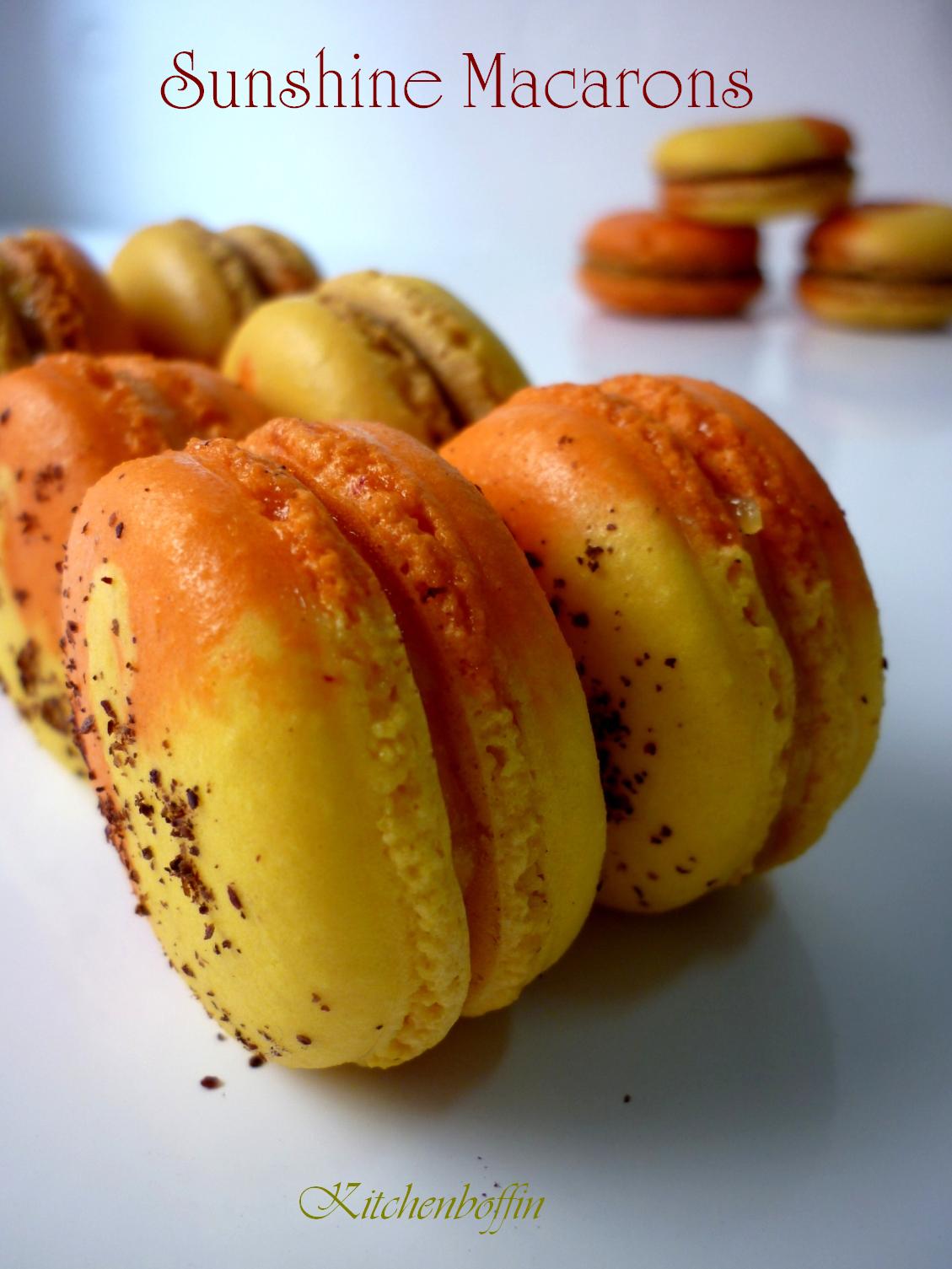 Kitchen Boffin Sunshine Macarons inspired by Summer