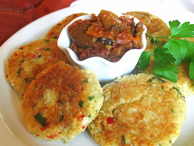 quinoa goat cheese patties with Parmesan