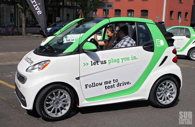 People driving the 2013 Smart Electric Drive