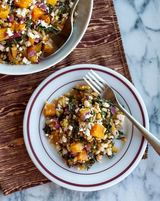 Golden beet, barley and rainbow chard salad recipe from The Kitchn