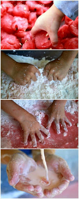 How to make frozen watermelon Oobleck - a summer fun recipe for play!