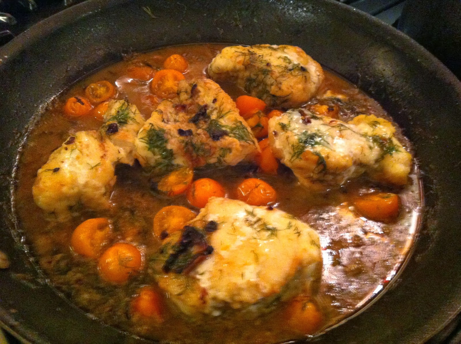 David Doesn't Bake Roast Monkfish with Fennel and Tomatoes