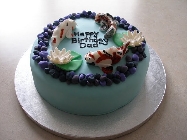 koi pond cake