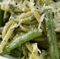 trenette ai fagiolini, pesto veloce