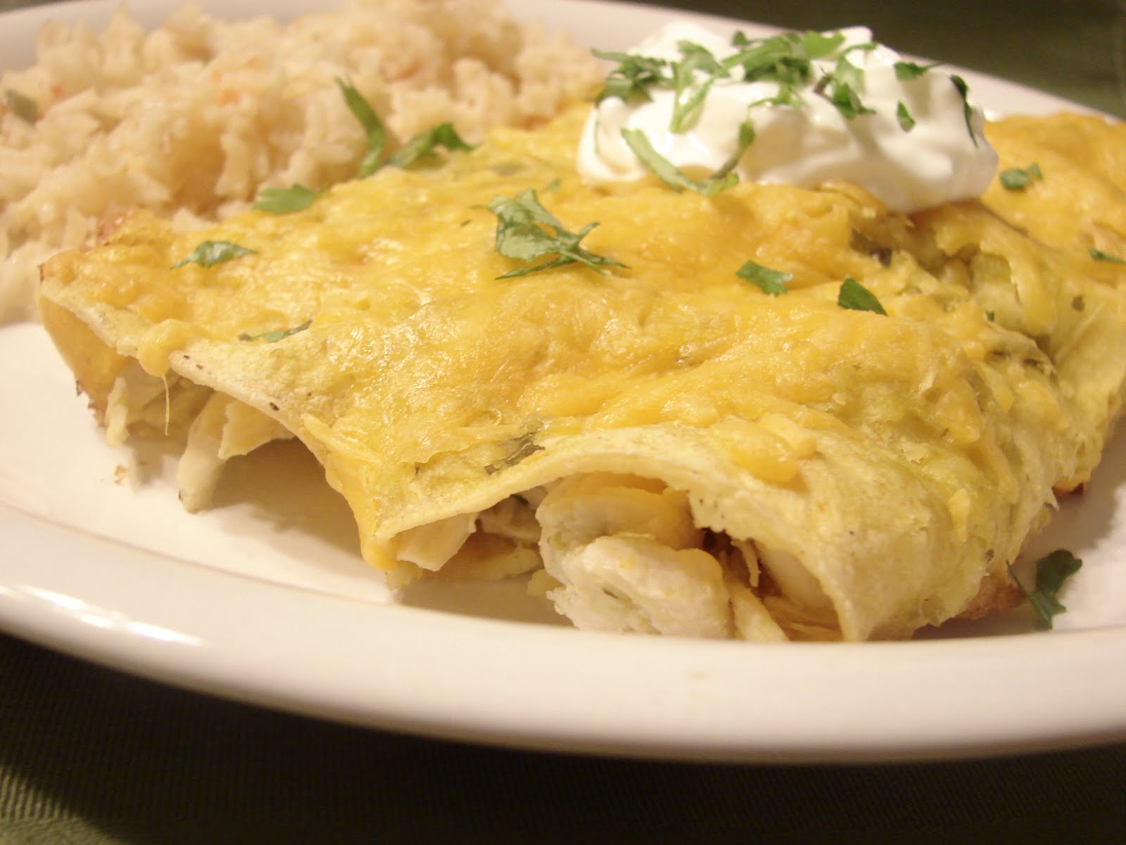 The Royal Cook Green Chicken Enchiladas