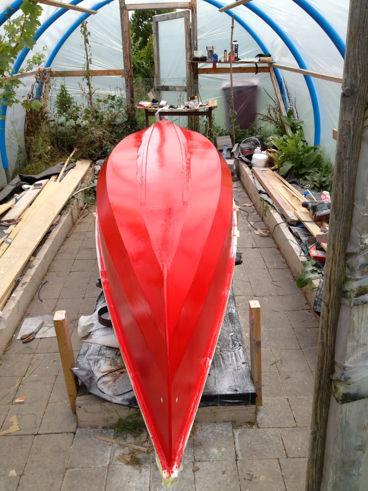 Waterman 16 Canoe Build Step 4 Painting