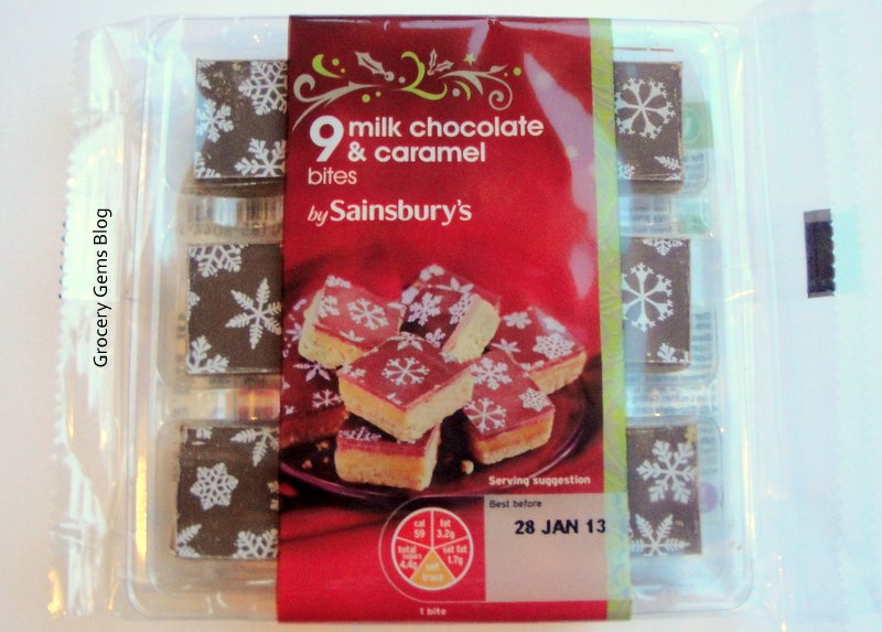 Grocery Gems Sainsbury's Snowflake Milk Chocolate & Caramel Bites