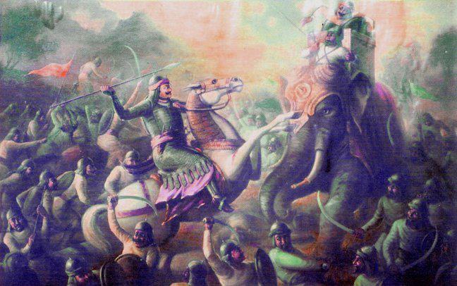 Maharana Pratap at the Battle of Haldighati  Maharana Pratap at the Battle of Haldighati