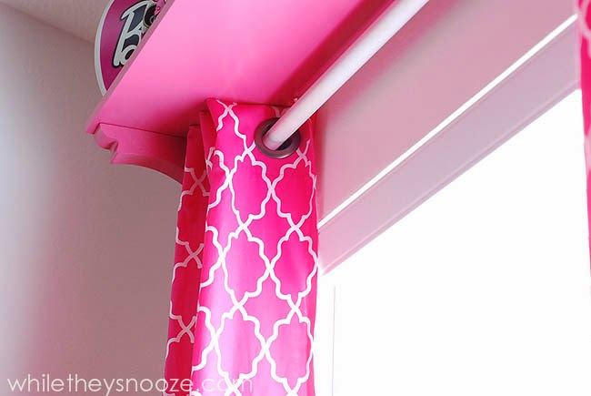 Curtains Ideas corbel curtain rod bracket : While They Snooze: Easy Curtain Shelf