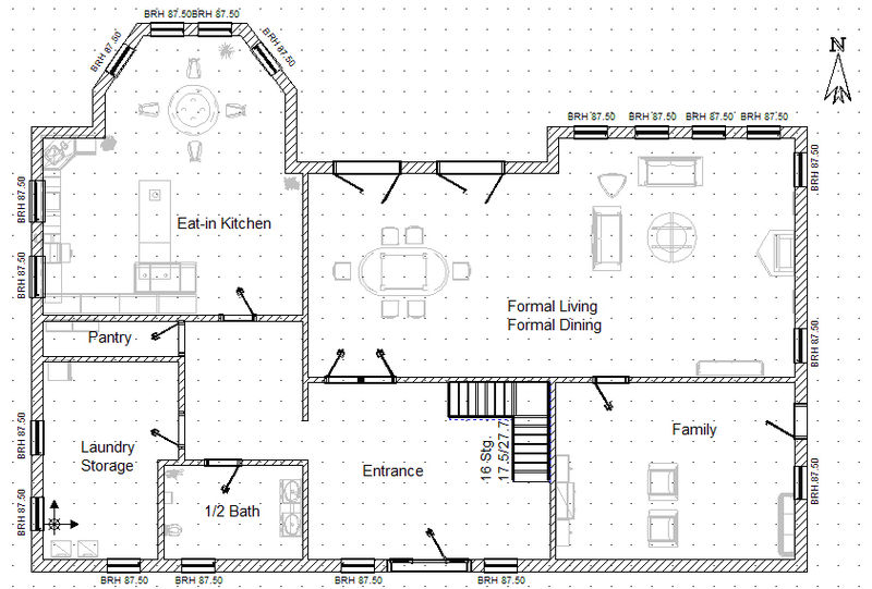 AutoCAD House Floor Plan Samples