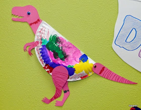 Tippytoe Crafts: Paper Plate Dinosaurs