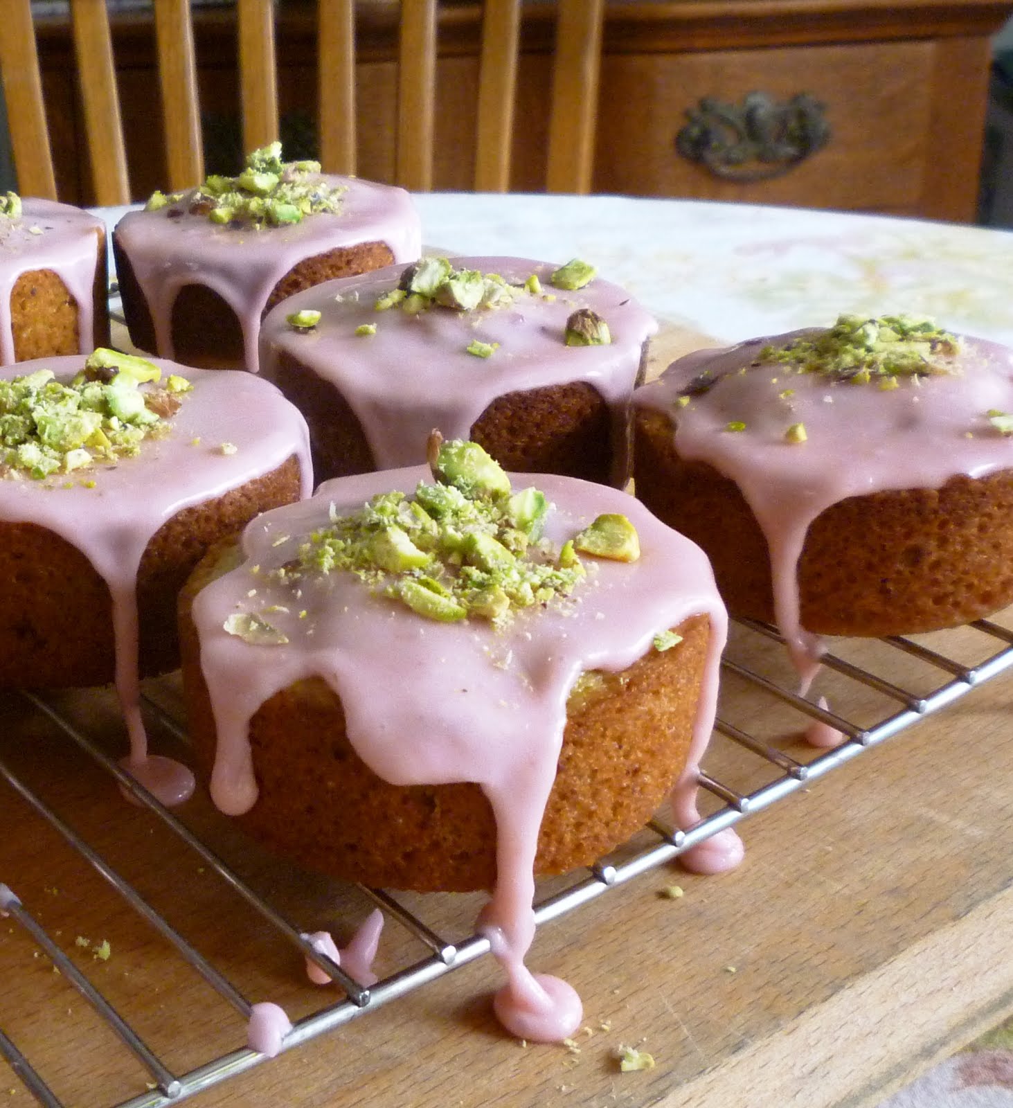 For Love of the Table Pistachio & Strawberry Friands
