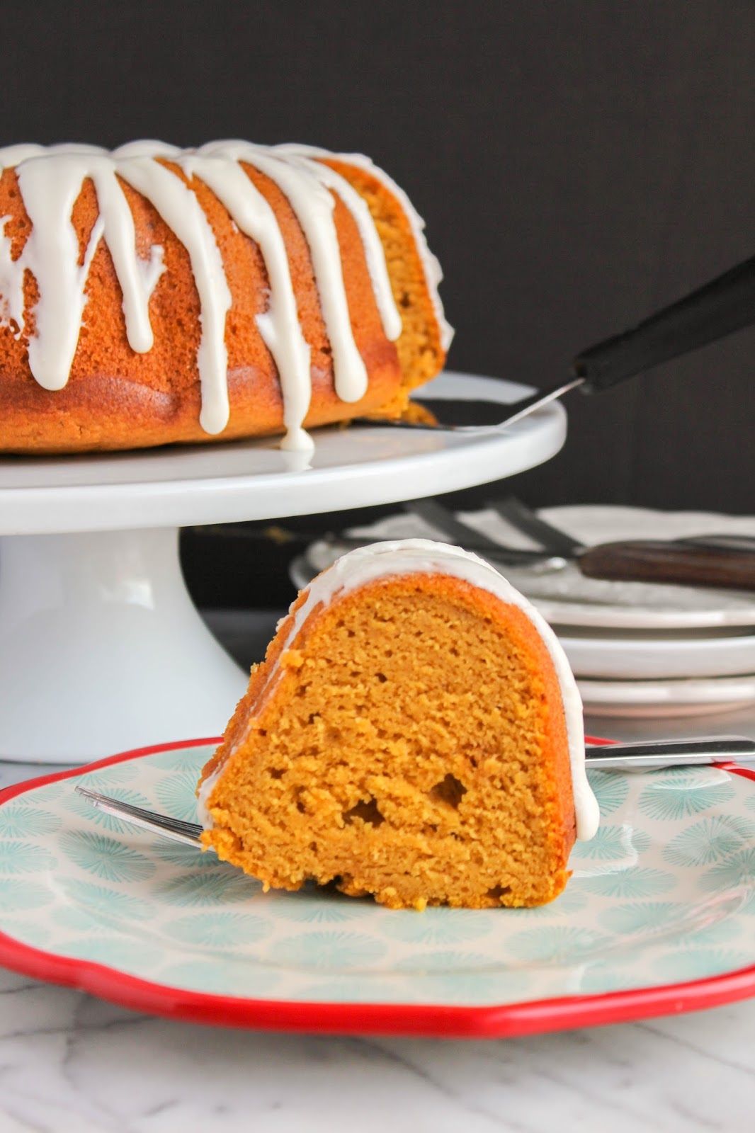Pumpkin Pound Cake with Buttermilk Glaze