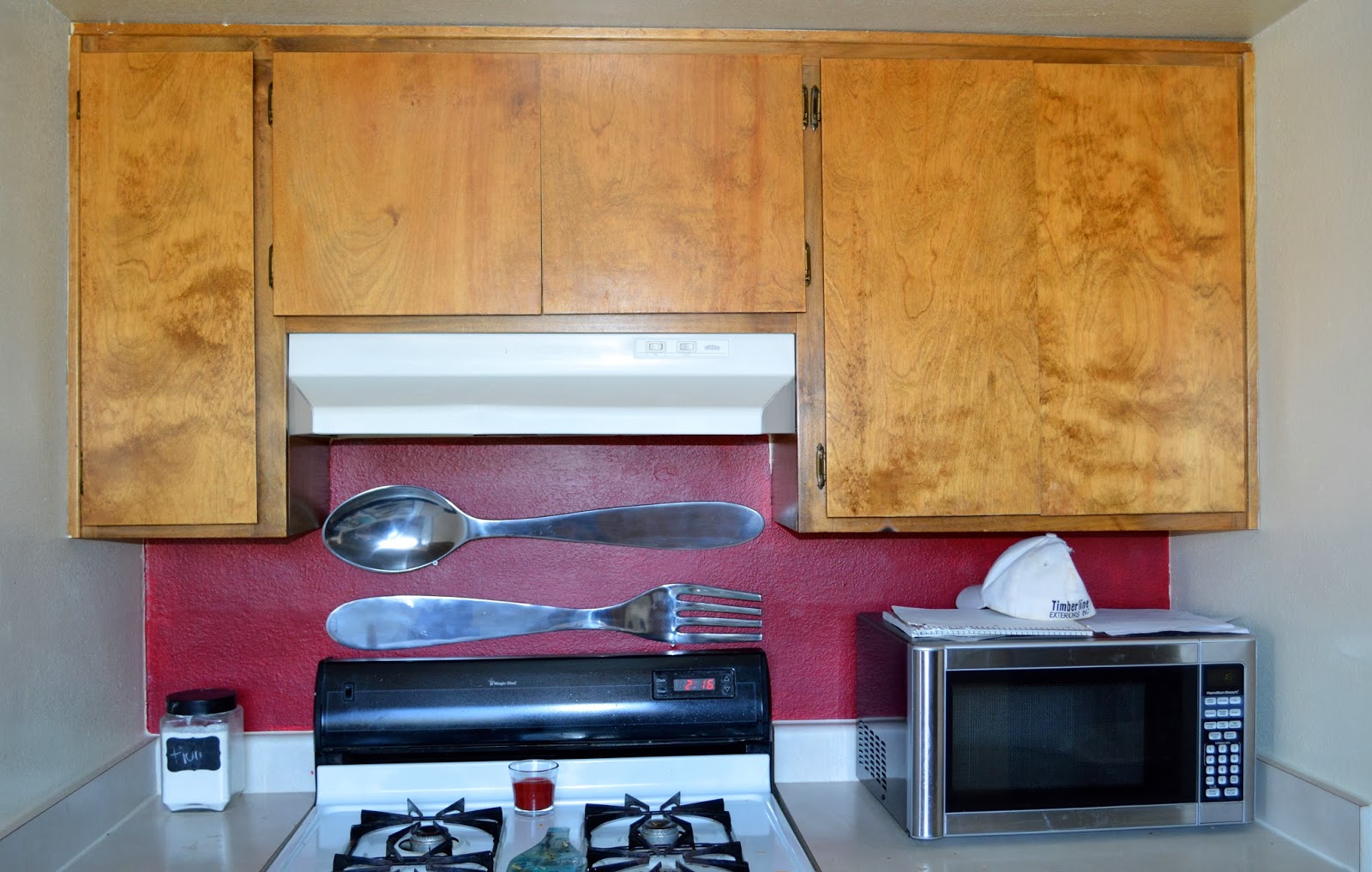 Darn Good Dinner cover ugly with contact paper