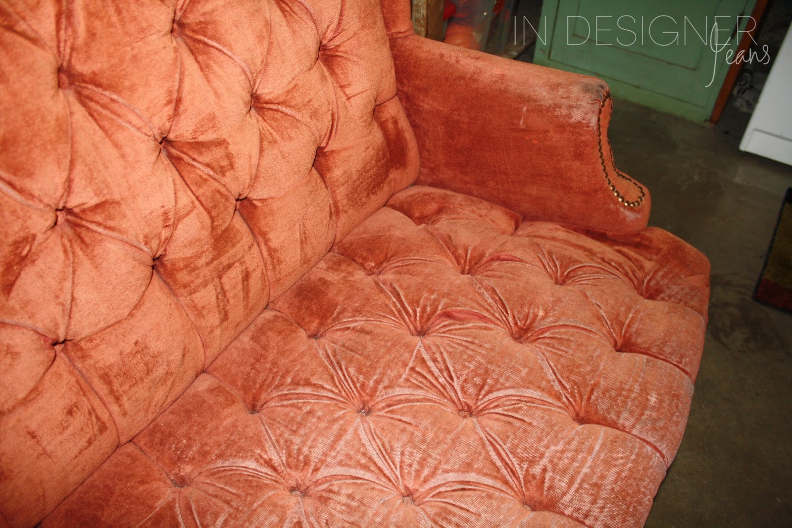 In Designer Jeans Love Seat Reupholstering!