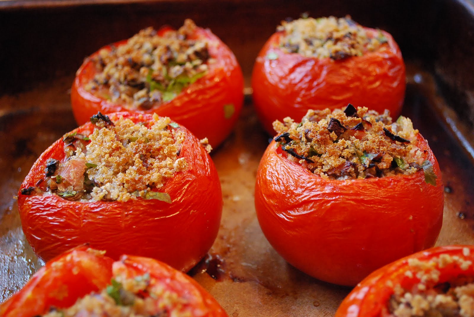 Project Vintage Recipes May recipe Baked Stuffed Tomatoes Amee's