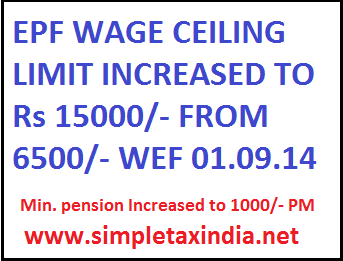Epf Wage Ceiling Limit Increased To 15000 From 6500 Wef