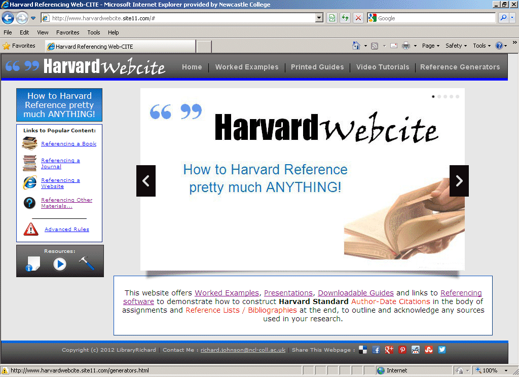 Harvard Bibliography Example