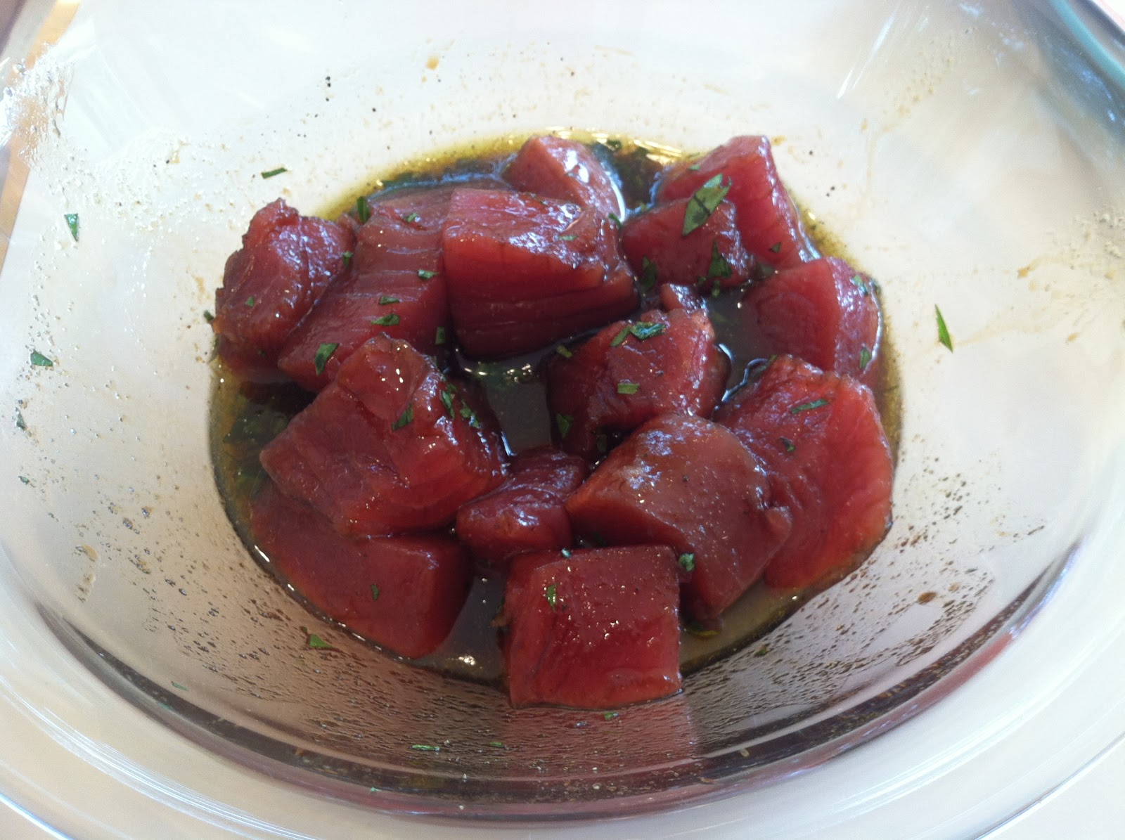 Beyond My Recipes Grilled Tuna Steak Kabobs