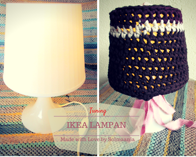 Tuning the Lamp, Ikea Hack, Lambi täiustamine, Textil yarn, Tektsiilpael, heegeldamine, crochet, lapsed, handmade lamp cover