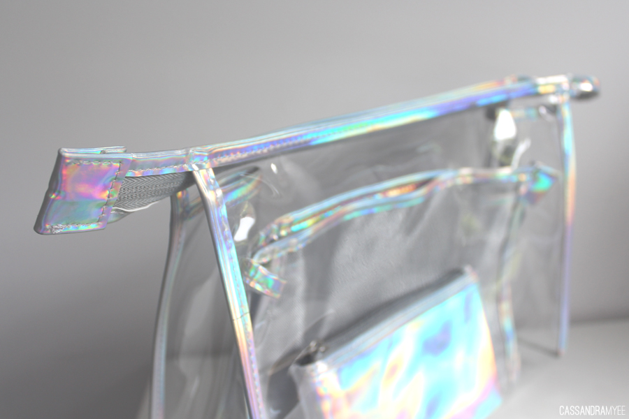 KMART BE INDULGED 12 Holographic Clear Makeup + Travel Bags