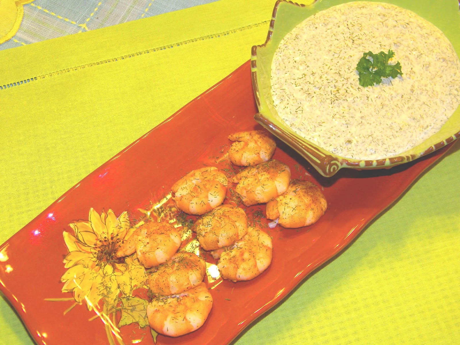 4 U Gluten Free Creole Roasted Shrimp with LemonDillMayo Dipping Sauce