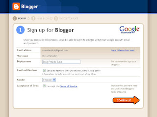 Create Blogger Account