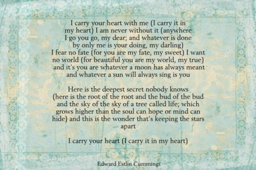I Carry Your Heart In Mine Cummings