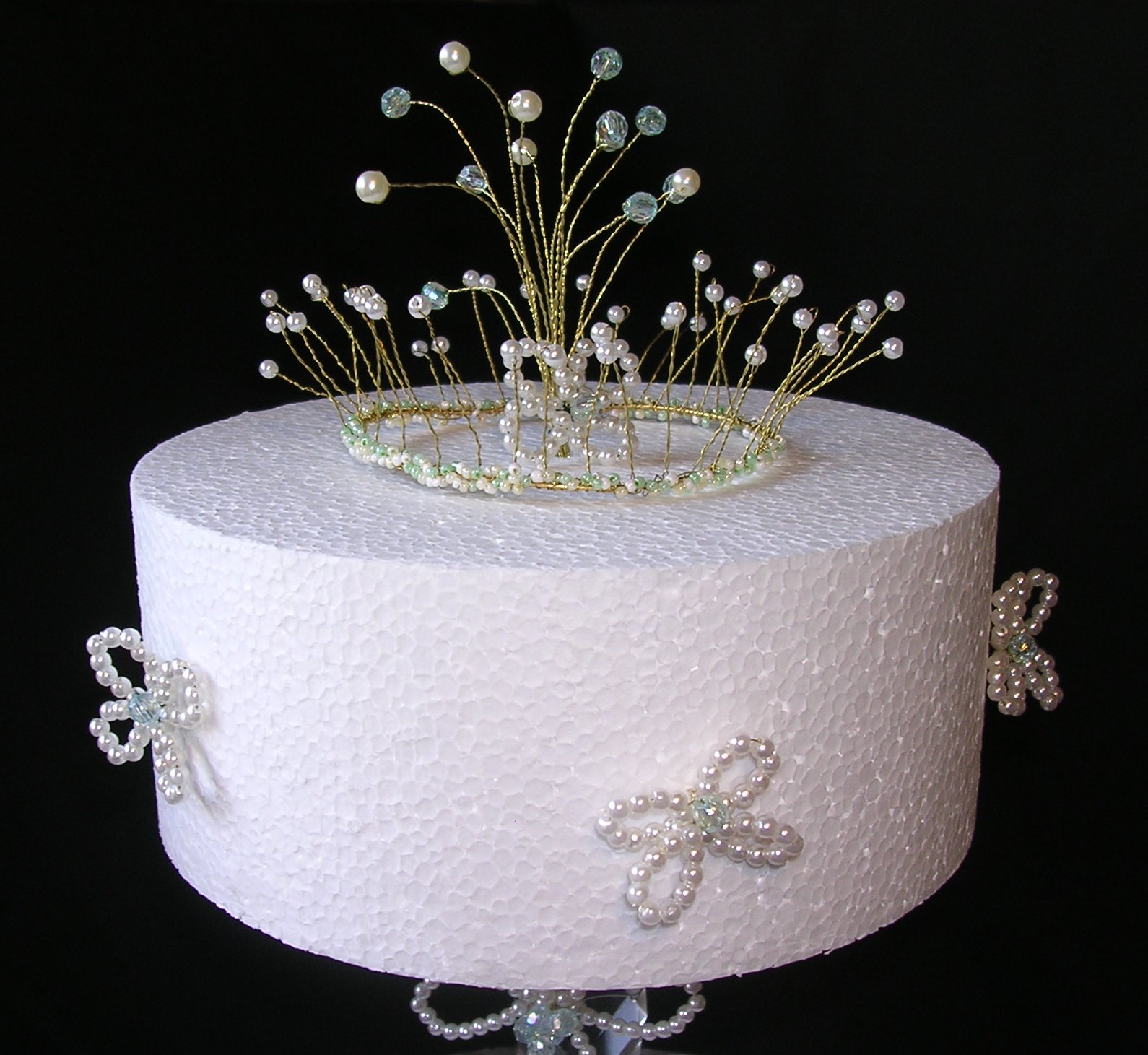 Crystal Velvet Weddings Wedding cake Pearl Floral Crown