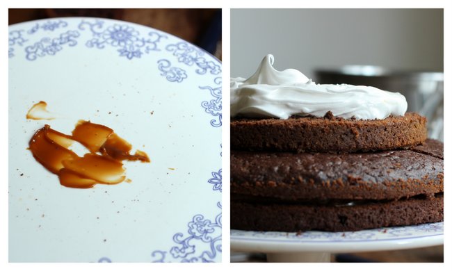 Chocolate Meringue Dulce de Leche Birthday Layer Cake Chocolate Meringue Dulce de Leche Birthday Layer Cake