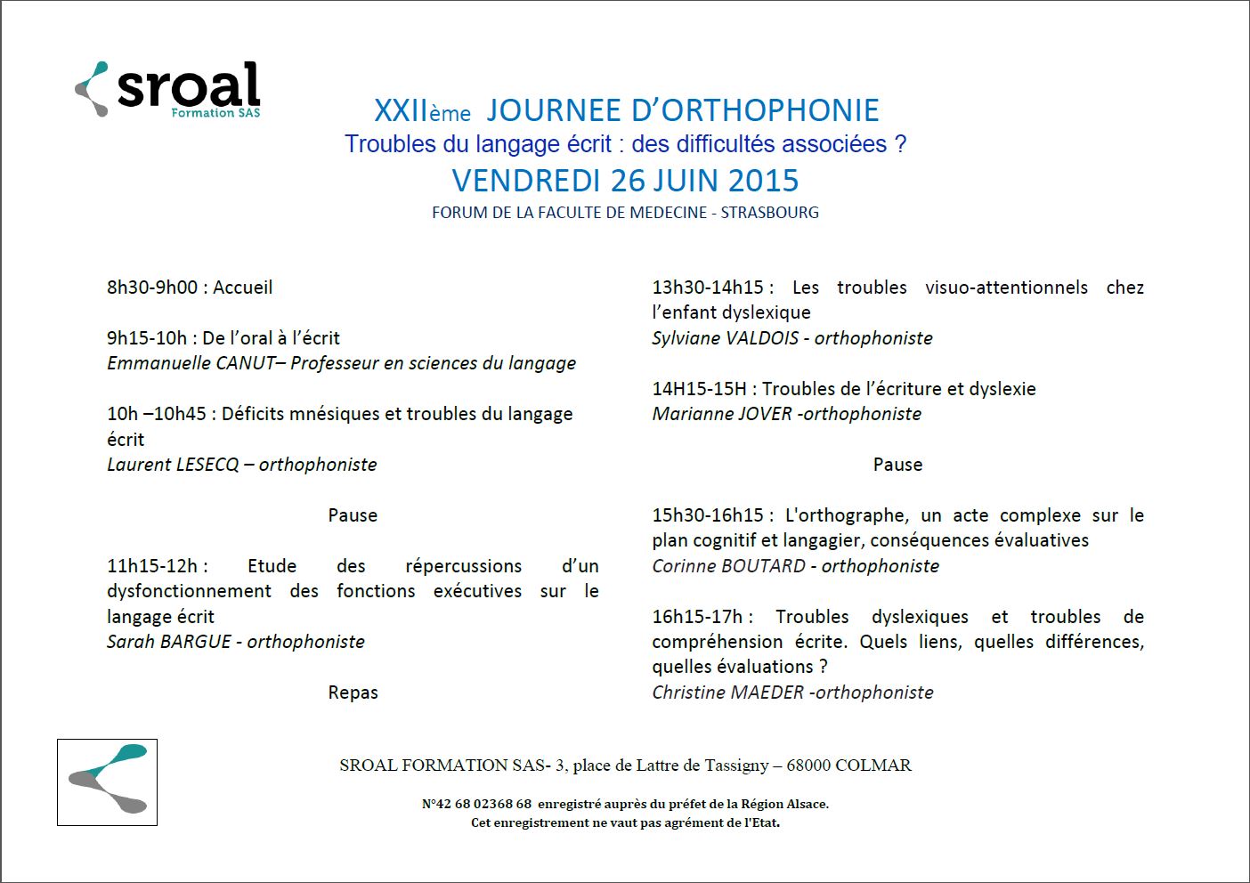 rencontre orthophonie unadreo