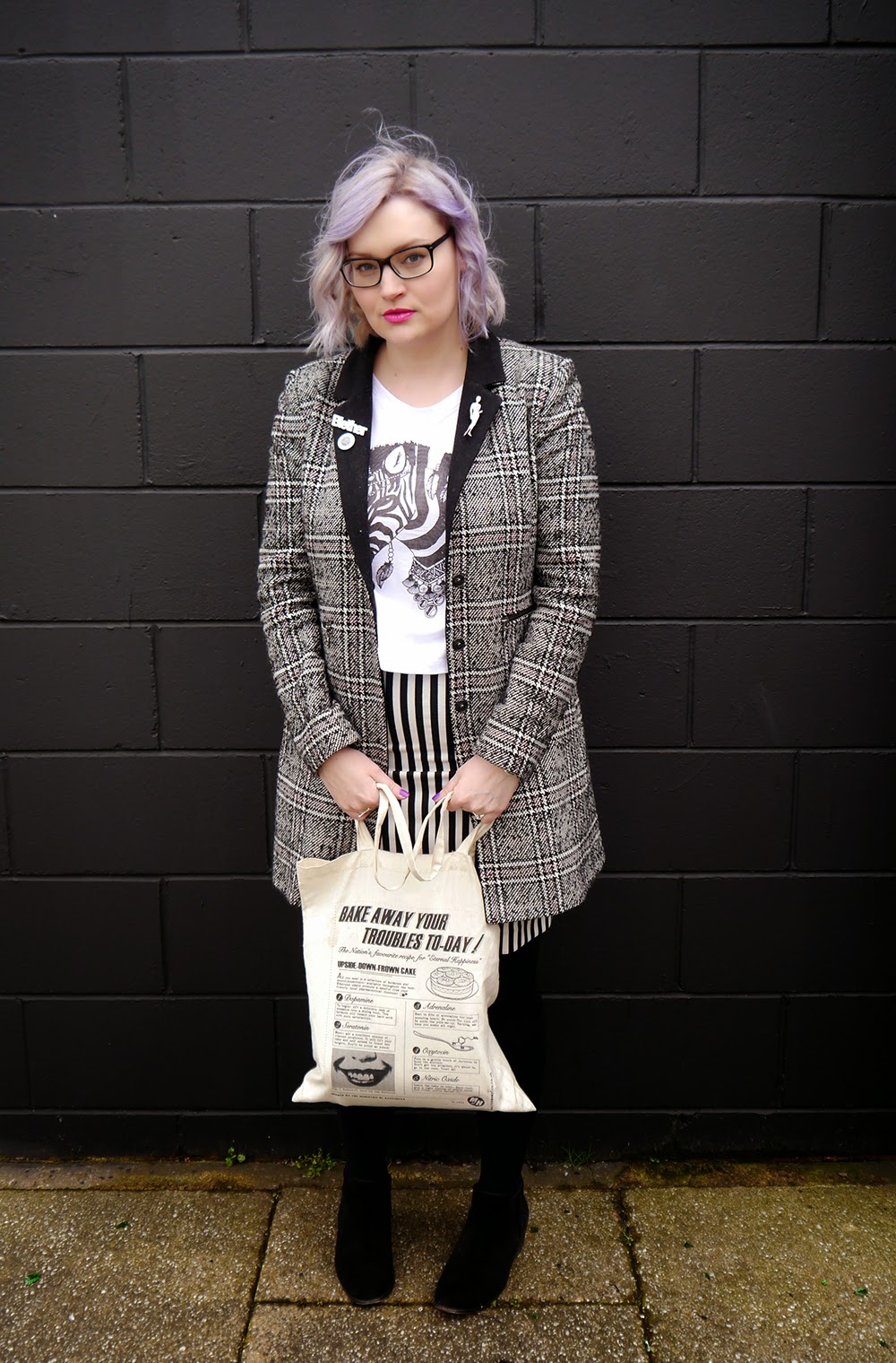 Purple hair purple hair Glasgow, merchant city, the Clyde, plaid, Scottish blogger, style blog, blether, violet hair, purple hair, how to,