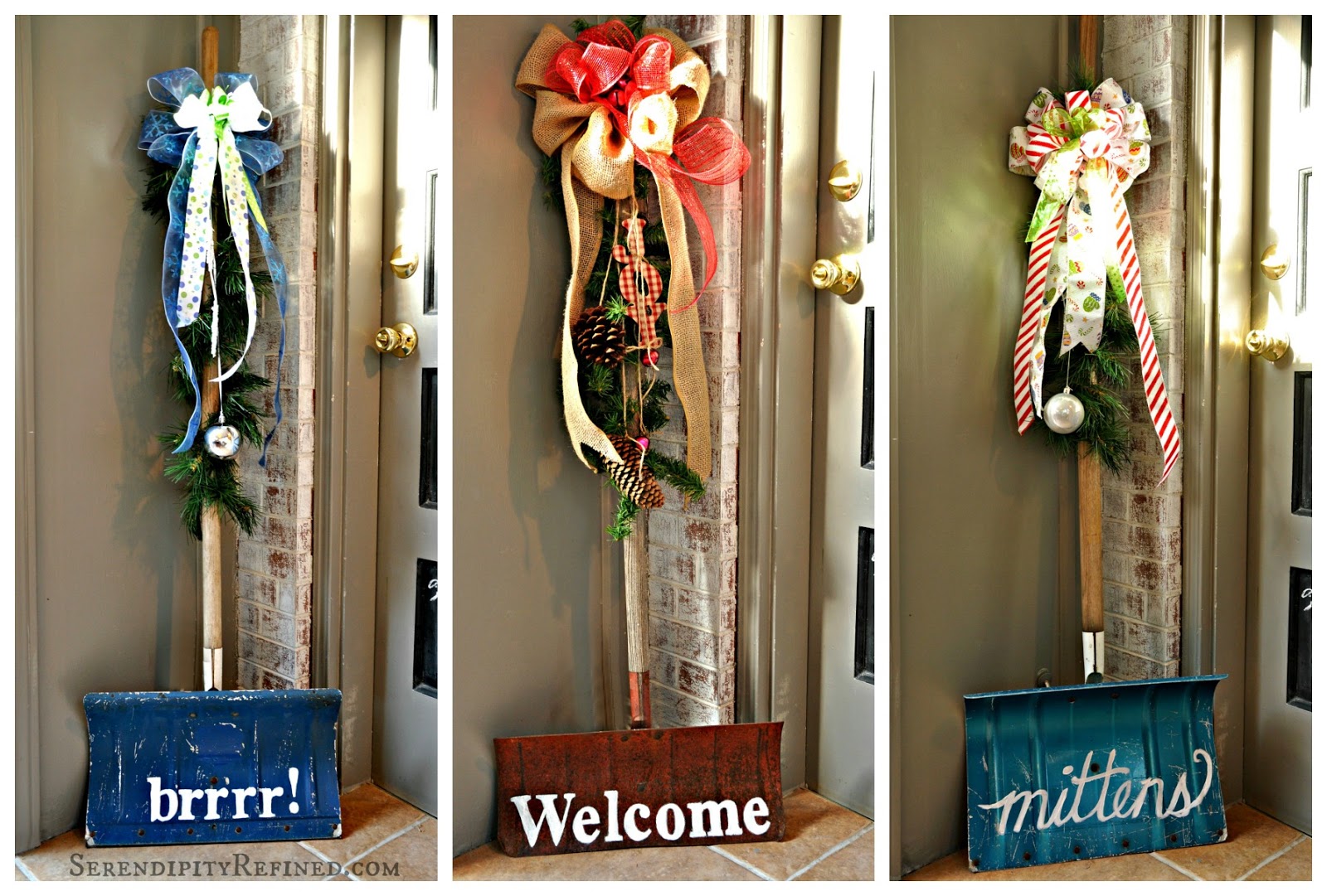 Serendipity Refined Blog Hand Painted Vintage Snow Shovels