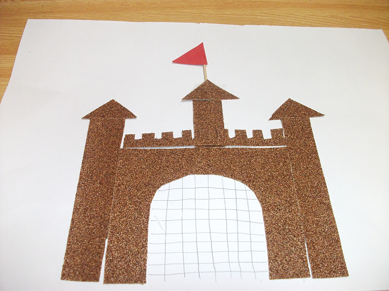 Preschool Crafts for Kids* Sand Paper Sand Castle Craft