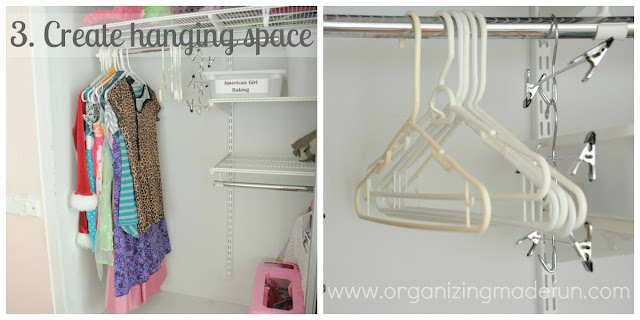 Create hanging space for guests clothing :: OrganizingMadeFun.com