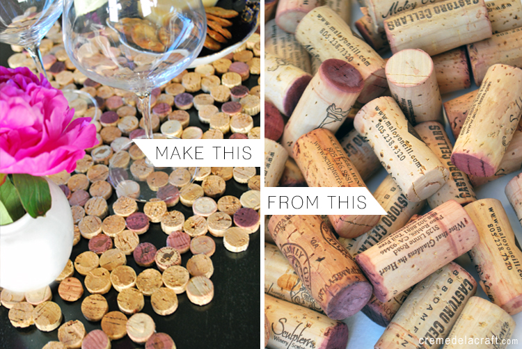 DIY Cork Tile Placemat From Wine Corks