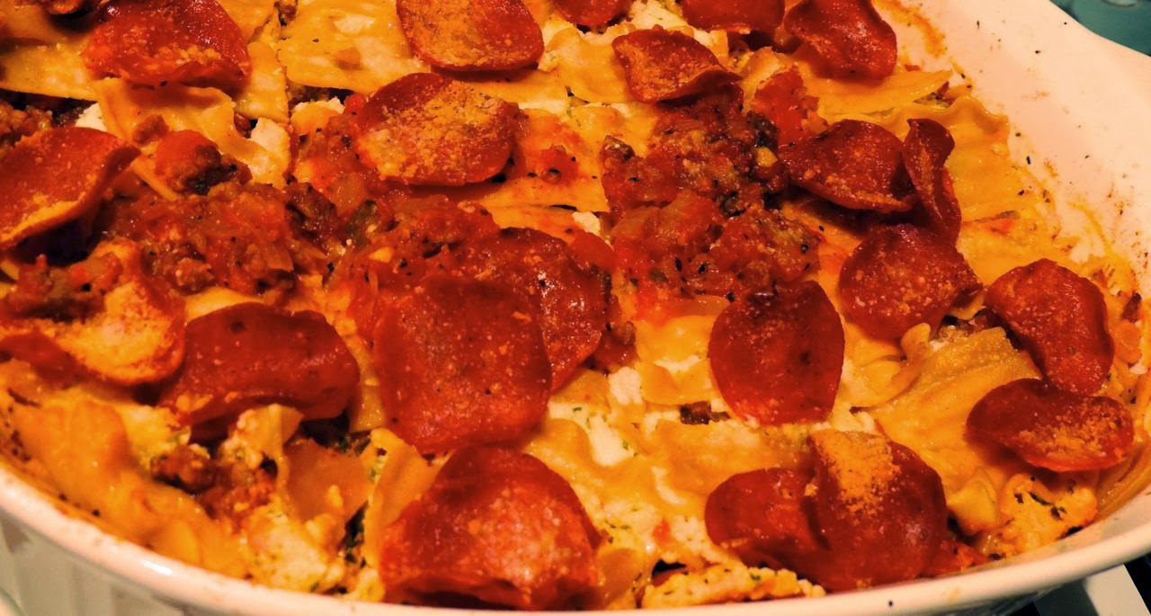 Eat Drink And Be Me Spicy Sausage & Pepperoni Lasagna