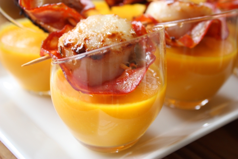 verrine veloute carotte patate douce coco les gourmandises de Virginie