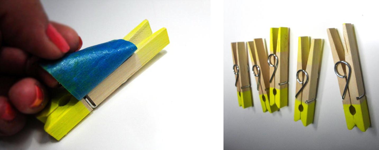 Beh1nd Our DIY Neon clothes pegs