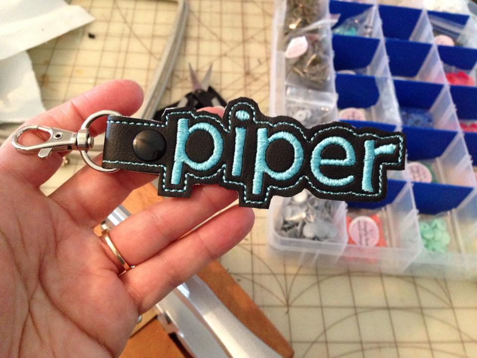 With Glittering Eyes Digitizing a Custom Snap Tab Key Fob with Stitch