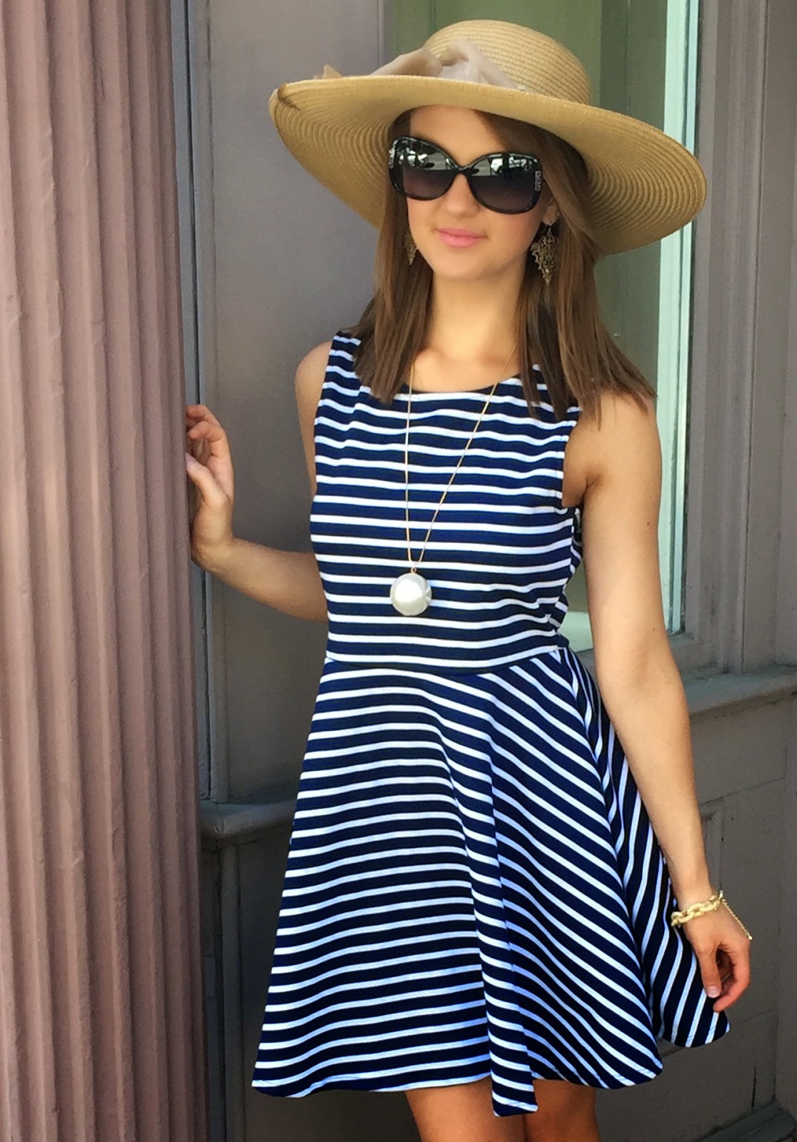 Seaside Striped Dress | Carolina Cup | blog.sassyshortcake.com