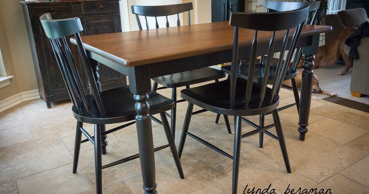 LYNDA BERGMAN DECORATIVE ARTISAN PAINTING BLACK DISTRESSED & BLACK