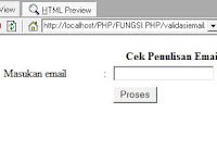 Source Code PHP Untuk Validasi Penulisan Email